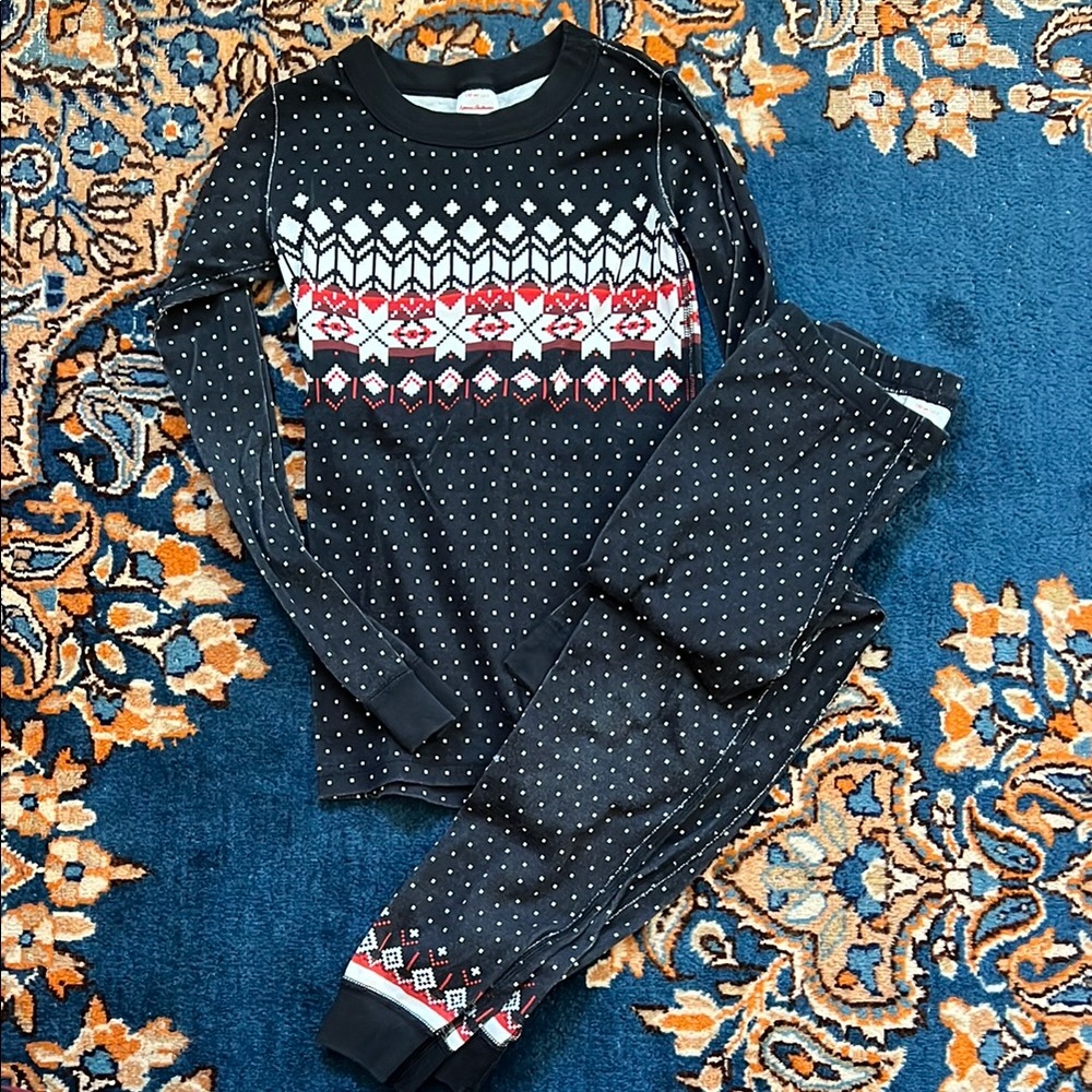 EUC Hanna Andersson Holiday Pajamas Sz 130 (US 8)